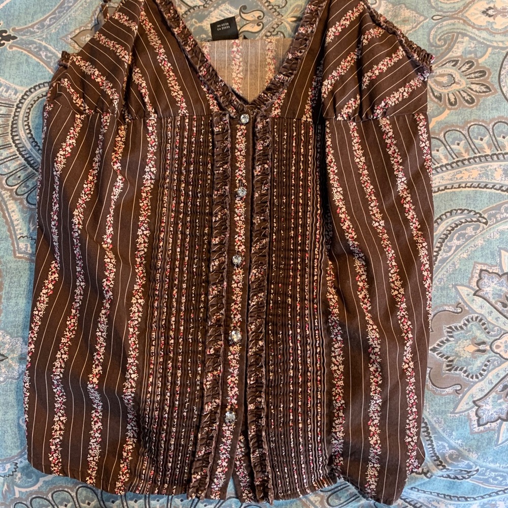 Guess Button Up Tank